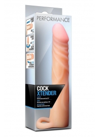 Телесная насадка на пенис Cock Xtender - 17,7 см. - Blush Novelties - в Бийске купить с доставкой