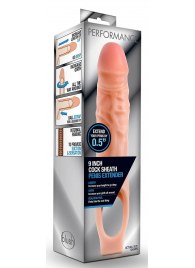 Телесная насадка на пенис 9 Inch Cock Sheath Extender - 22,2 см. - Blush Novelties - в Бийске купить с доставкой