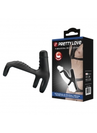 Черная вибронасадка на пенис Vibrating Penis Sling - Baile - в Бийске купить с доставкой