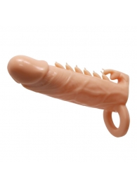 Телесная удлиняющая насадка Penis Sleeve Emmitt - 17 см. - Baile - в Бийске купить с доставкой