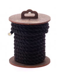 Черная хлопковая веревка для бондажа на катушке - 5 м. - Crazy Handmade - купить с доставкой в Бийске