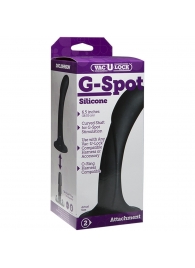 Черная изогнутая насадка Vac-U-Lock G-Spot - 16,5 см. - Doc Johnson - купить с доставкой в Бийске