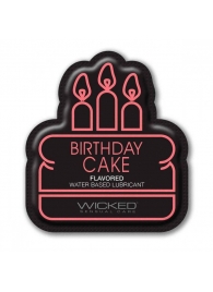 Лубрикант на водной основе со вкусом торта с кремом Wicked Aqua Birthday cake - 3 мл. - Wicked - купить с доставкой в Бийске