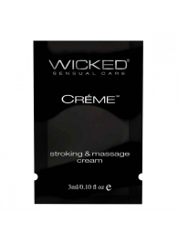 Крем для массажа и мастурбации Wicked Stroking and Massage Creme - 3 мл. - Wicked - купить с доставкой в Бийске