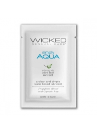 Легкий лубрикант на водной основе Wicked Simply AQUA - 3 мл. - Wicked - купить с доставкой в Бийске