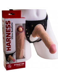 Страпон Harness из двух предметов: регулируемые трусики и насадка-фаллос - 17,5 см. - LOVETOY (А-Полимер) - купить с доставкой в Бийске