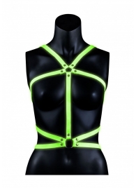 Портупея Body Harness с неоновым эффектом - размер L-XL - Shots Media BV - купить с доставкой в Бийске