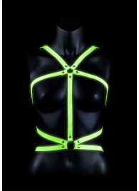 Портупея Body Harness с неоновым эффектом - размер L-XL - Shots Media BV - купить с доставкой в Бийске