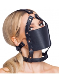 Черный намордник с кляпом-шаром Head Harness With A Gag - Orion - купить с доставкой в Бийске