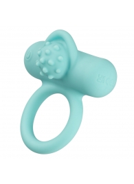 Аквамариновое эрекционное виброкольцо Silicone Rechargeable Nubby Lover’s Delight - California Exotic Novelties - в Бийске купить с доставкой