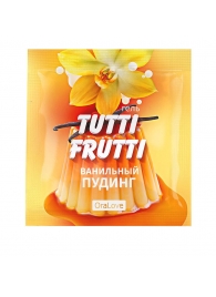 Пробник гель-смазки Tutti-frutti со вкусом ванильного пудинга - 4 гр. - Биоритм - купить с доставкой в Бийске