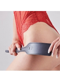 Черная кожаная шлепалка SitaBlack - 30 см. - Sitabella - купить с доставкой в Бийске