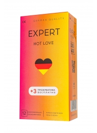 Презервативы EXPERT Hot Love с разогревающим эффектом - 12 шт.(+3 в подарок) - Expert - купить с доставкой в Бийске