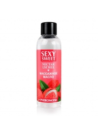 Массажное масло Sexy Sweet Nectar Lychee с феромонами и ароматом личи - 75 мл. - Биоритм - купить с доставкой в Бийске