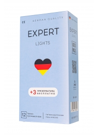 Ультратонкие презервативы EXPERT Lights - 12 шт.(+3 в подарок) - Expert - купить с доставкой в Бийске