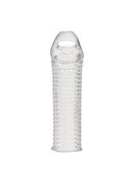 Текстурированная насадка на пенис Clear Textured Penis Enhancing Sleeve Extension - 16,5 см. - BlueLine - в Бийске купить с доставкой