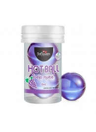 Лубрикант на масляной основе Hot Ball Beija Muito с ароматом винограда (2 шарика по 3 гр.) - HotFlowers - купить с доставкой в Бийске