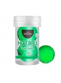 Лубрикант на масляной основе Hot Ball Beija Muito с ароматом мяты (2 шарика по 3 гр.) - HotFlowers - купить с доставкой в Бийске