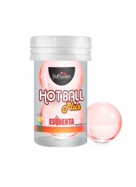 Лубрикант на масляной основе Hot Ball Plus с разогревающим эффектом (2 шарика по 3 гр.) - HotFlowers - купить с доставкой в Бийске