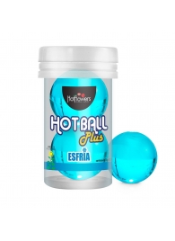 Лубрикант на масляной основе Hot Ball Plus с охлаждающим эффектом (2 шарика по 3 гр.) - HotFlowers - купить с доставкой в Бийске