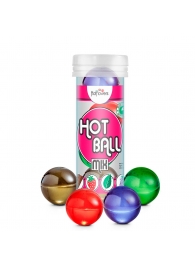 Ароматизированный лубрикант Hot Ball Mix на масляной основе (4 шарика по 3 гр.) - HotFlowers - купить с доставкой в Бийске