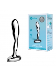 Стальной стимулятор простаты Stainless Steel Prostate Plug - 11,5 см. - b-Vibe - в Бийске купить с доставкой