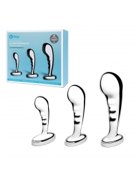 Набор из 3 стальных стимуляторов простаты Stainless Steel P-spot Training Set - b-Vibe - в Бийске купить с доставкой