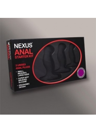 Набор из 3 массажеров простаты чёрного цвета NEXUS ANAL STARTER KIT - Nexus Range - в Бийске купить с доставкой