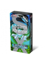 Презервативы Sagami Xtreme Mint с ароматом мяты - 10 шт. - Sagami - купить с доставкой в Бийске