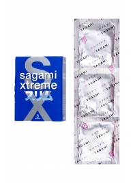 Розовые презервативы Sagami Xtreme FEEL FIT 3D - 3 шт. - Sagami - купить с доставкой в Бийске