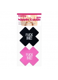 Набор из 2 пар пэстисов Cross Pattern Nipple Pasties - Lovetoy - купить с доставкой в Бийске