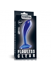 Синяя анальная втулка Flawless Clear Prostate Plug 6.0 - 15 см. - Lovetoy - в Бийске купить с доставкой