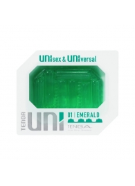 Зеленый мастурбатор-стимулятор Tenga Uni Emerald - Tenga - в Бийске купить с доставкой