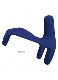 Синяя вибронасадка на пенис Vibrating Penis Sling - Baile - в Бийске купить с доставкой