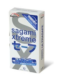 Презервативы Sagami Xtreme Ultrasafe с двойным количеством смазки - 10 шт. - Sagami - купить с доставкой в Бийске