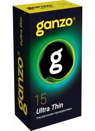 Прозрачные ультратонкие презервативы Ganzo Ultra thin - 15 шт. - Ganzo - купить с доставкой в Бийске