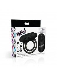 Черное эрекционное виброкольцо 28X Remote Control Vibrating Cock Ring   Bullet - XR Brands - в Бийске купить с доставкой