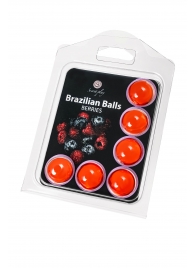 Набор из 6 шариков с массажным маслом Brazilian Balls с ароматом ягод - Secret Play - купить с доставкой в Бийске