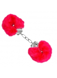Красные меховые наручники Love с ключиками - Baile - купить с доставкой в Бийске