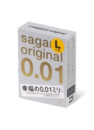 Презервативы Sagami Original 0.01 L-size увеличенного размера - 2 шт. - Sagami - купить с доставкой в Бийске