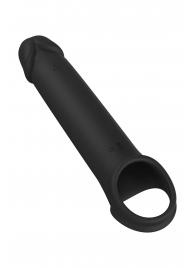 Черная насадка-удлинитель с вибрацией Vibrating Extender With Remote - Dream Toys - в Бийске купить с доставкой