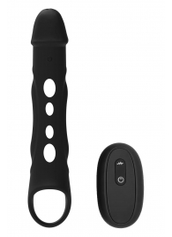 Черная насадка-удлинитель Vibrating Extender With Remote с вибрацией - Dream Toys - в Бийске купить с доставкой