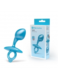 Голубая анальная пробка для массажа простаты Bulb Silicone Prostate Plug - 10,7 см. - b-Vibe - в Бийске купить с доставкой