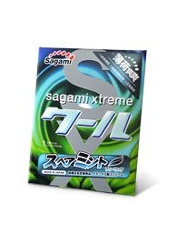 Презерватив Sagami Xtreme Mint с ароматом мяты - 1 шт. - Sagami - купить с доставкой в Бийске