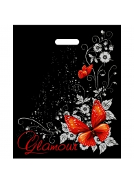 Черный пакет Glamour с вырубной ручкой (38х47 см) - Сима-Ленд - купить с доставкой в Бийске