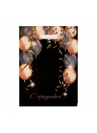 Пакет с вырубной ручкой и принтом в виде шариков (30х40 см) - Сима-Ленд - купить с доставкой в Бийске