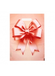 Пакет с принтом в виде банта с вырубной ручкой (30х40 см) - Сима-Ленд - купить с доставкой в Бийске