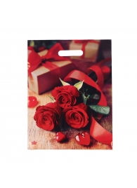 Пакет с принтом в виде роз (31х40 см) - Сима-Ленд - купить с доставкой в Бийске