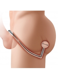 Кольцо на пенис с анальным стимулятором Stainless Steel Anal Hook   Cock Ring - BlueLine - в Бийске купить с доставкой