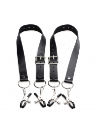 Ремни с зажимами для половых губ Spread Labia Spreader Straps with Clamps - XR Brands - купить с доставкой в Бийске